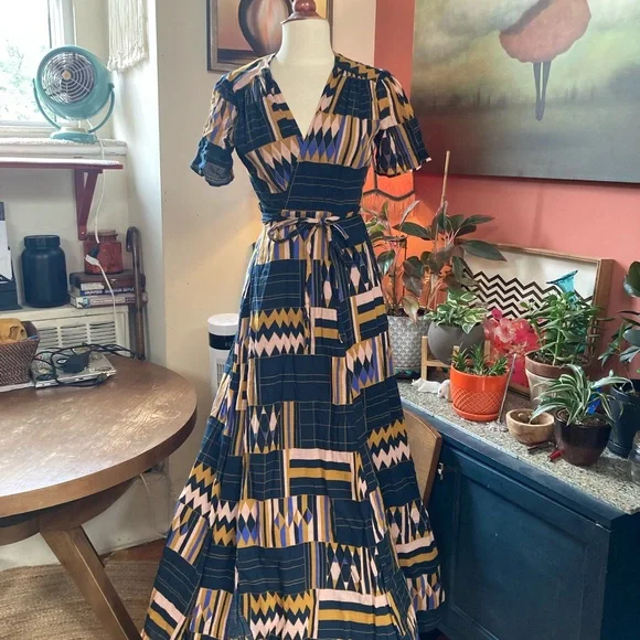 The Odells Multicolor maxi dress Anthropologie Small - Picture 3 of 11